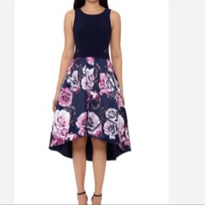 Xscape Floral High Low Dress